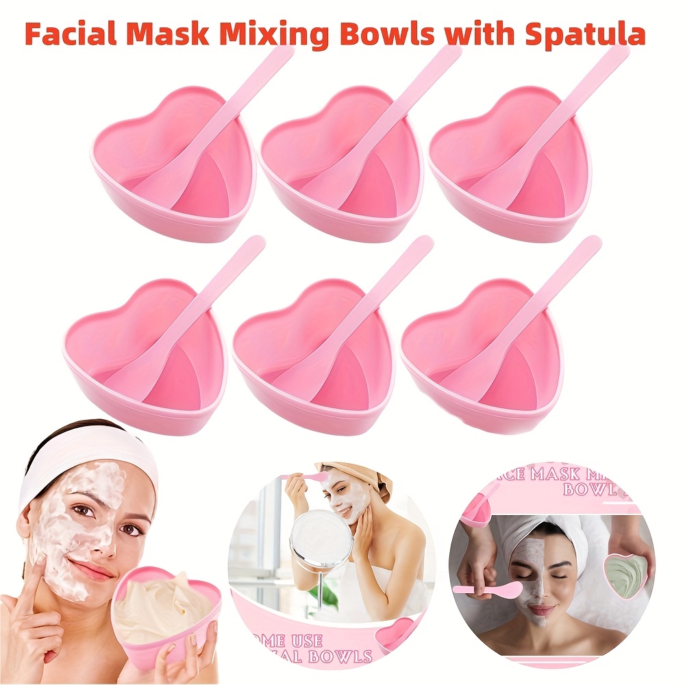 6-piece Pink Heart Shaped Faci - Skincare Indonesia incelemesi ve fiyatı