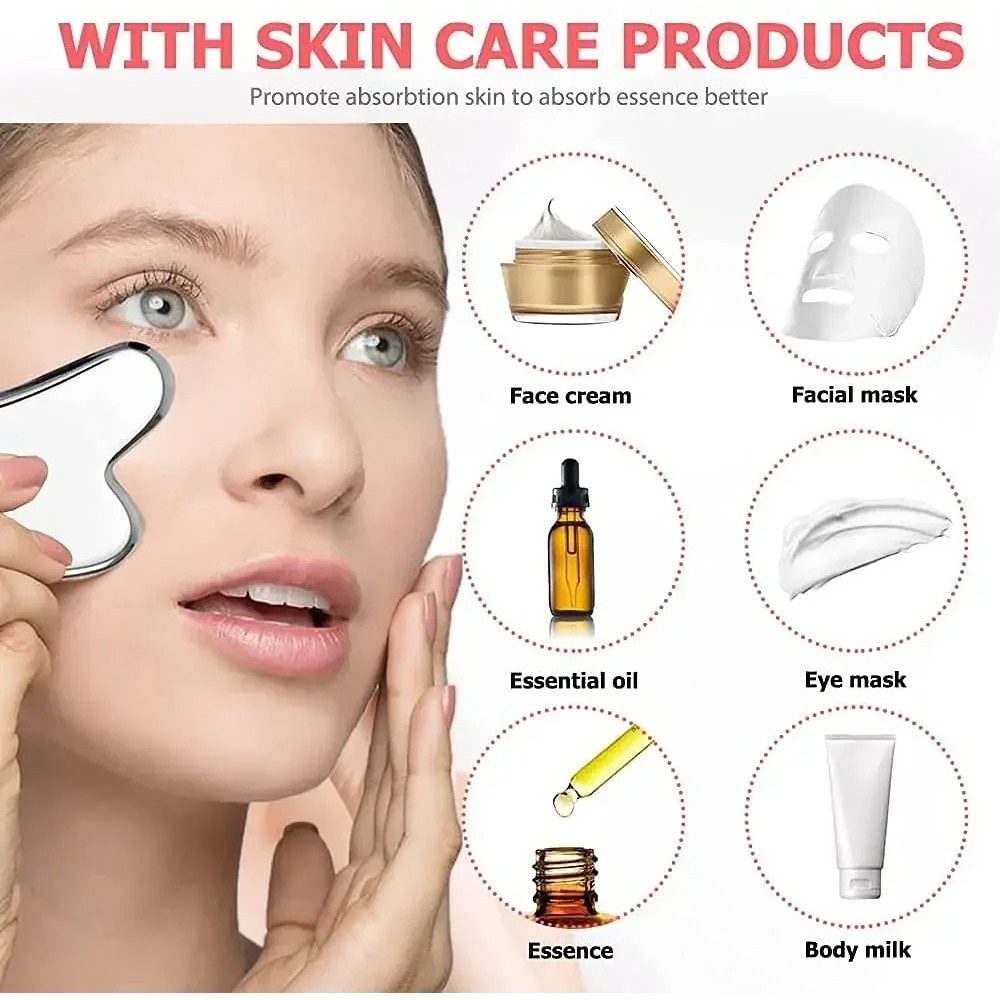 2Pcs Stainless Steel Gua Sha T - Skincare Indonesia incelemesi ve fiyatı