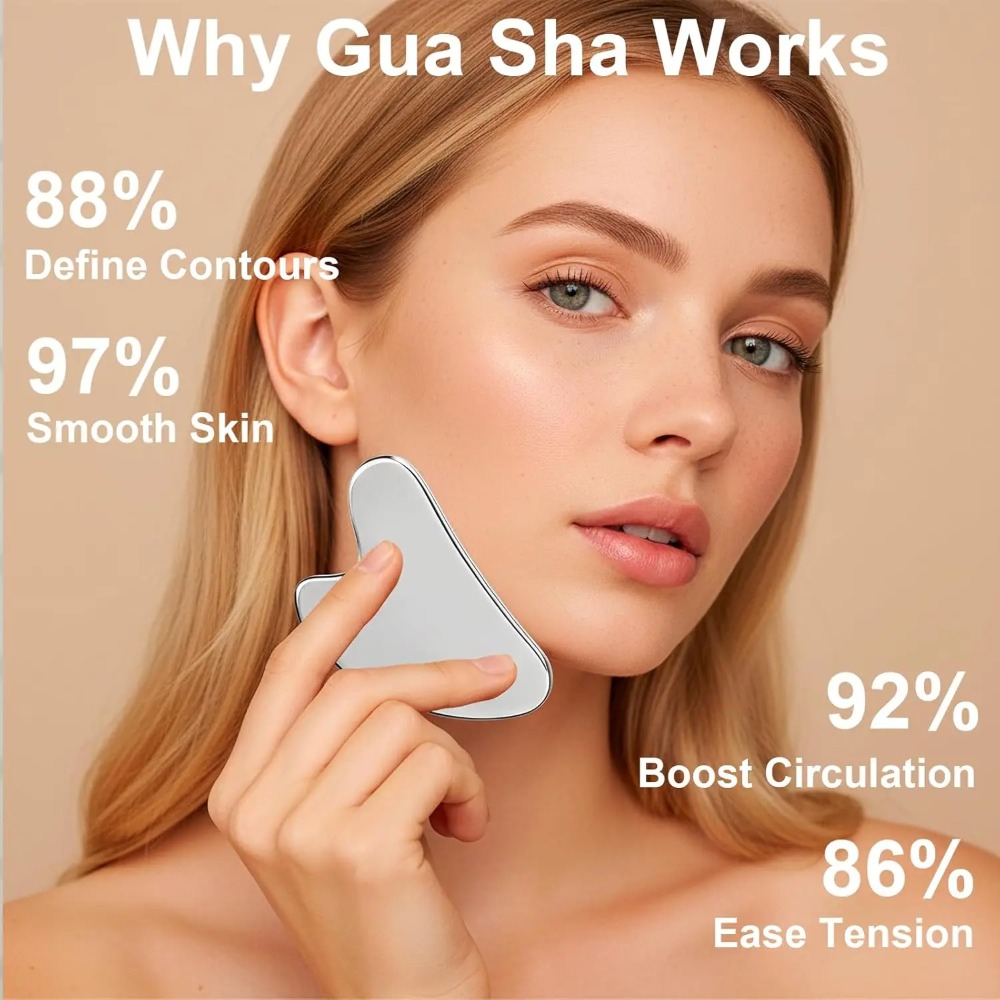 2Pcs Stainless Steel Gua Sha T - Skincare Indonesia incelemesi ve fiyatı